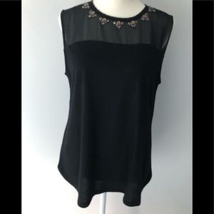 Ann Taylor Black Sleeveless Top
